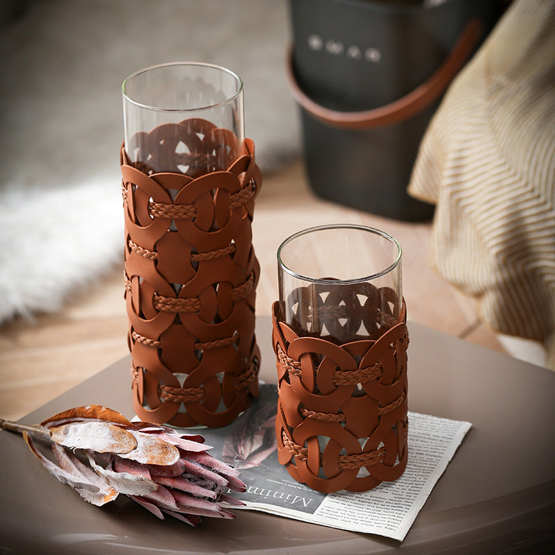 Nodus Braided leather Vessel